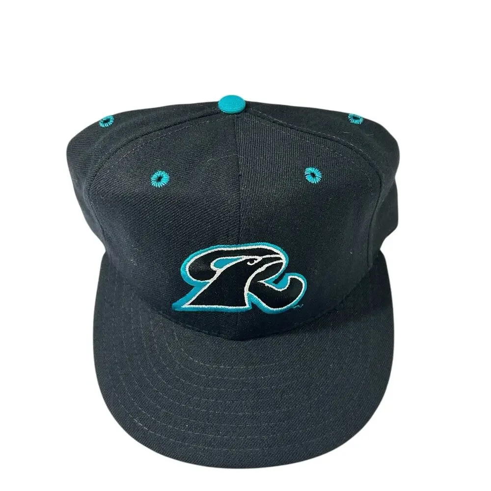 Vtg New Haven Ravens Hat Mens Fitted 7 Made USA MILB Baseball New Era 100% Wool